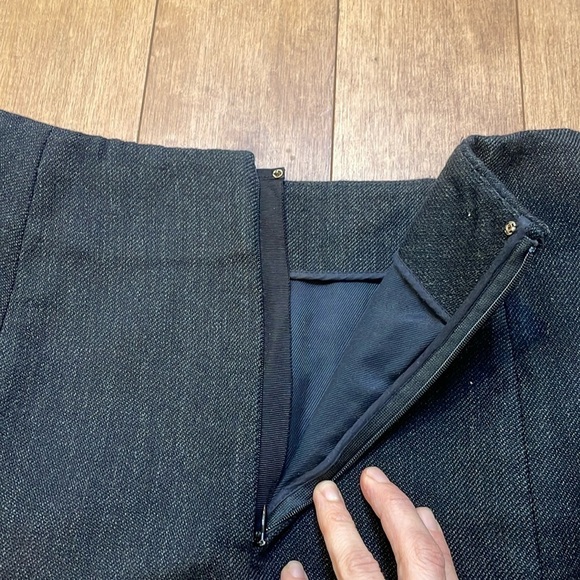 Marni wool skirt XS (38) short peplum dark gray zipper Italian high waisted - Picture 10 of 12
